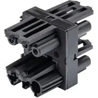 Bachmann Verteilerblock WIELAND GST18 1xIn/3xOut mit Verriegelungslaschen, schwarz