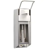 Medi-Inn Wandspender Aluminium, Kurzarmhebel, mit Verschlussblende, für 500 ml Euroflaschen 10 St