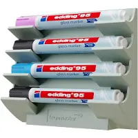 Legamaster Markerhalter , für Glasboards, für 4 Marker, Neodym-Magnet, sage green