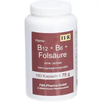 FBK-Pharma B12+B6+Folsäure ohne Lactose Kapseln 180 St