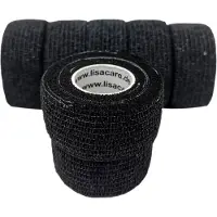 LisaCare latexfreie, kohäsive Fingerpflaster 2,5cm - Schwarz 7 St Pflaster