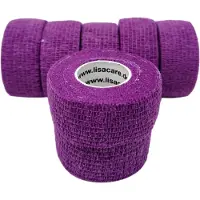 LisaCare latexfreie, kohäsive Fingerpflaster 2,5cm - Lila 7 St Pflaster