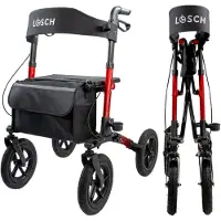 LÖSCH REHA Rollator Tabas Mobility Air Rot (Luftbereift) 1 St