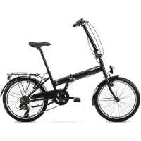 Romet 20 Zoll Wigry Eco Klappfahrrad 6-Gang Kettenschaltung, V-Bremsen, 13" Stahlrahmen Schwarz