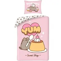 Halantex SP. z.o.o. Pusheen Bettbezug, Modell "Yum" - 140 x 200 cm - 70 x 90 cm - 100% Baumwolle