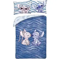 Halantex SP. z.o.o. Baumwollbettwäsche 140x200 Lilo und Stitch Jugend blau