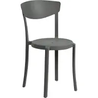 Beliani Esszimmerstuhl 8er Set Dunkelgrau Kunststoff Matt Modern Minimalistisch Esszimmer Wohnküche Flur Diele Indoor Outdoor