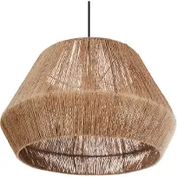 Beliani Hängelampe Naturfarben aus Jute Boho Stil Modern Hängeleuchte für Esstisch Esszimmer Wohnzimmer Schlafzimmer