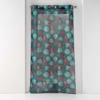 Douceur d'intérieur Vorhänge PANNEAU A OEILLETS 140 x 240 CM VOILE SABLE IMPRIME CARACAS BLEU herren