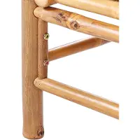 Beliani Couchtisch Hellbraun Bambusholz 64 x 55 cm Rechteckig Niedrig Boho Rustikal Outdoor Terrasse Balkon Ausstattung Beistelltisch