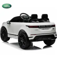 Vrooomy Range Rover Evoque Kinder Elektroauto 12V (1–6 Jahre) – Offiziell Lizenziert, mit Fernbedienung, EVA-Reifen & Ledersitz – Kinder Elektrofahrzeug SUV – Weiß
