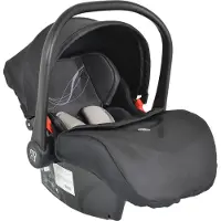 Moni Babyschale i-Size Multi (40 - 87cm) Gruppe 0+ Fußabdeckung Kopfstütze Gurt schwarz