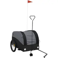 vidaXL Fahrradanhänger Schwarz 45 kg Eisen