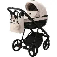 Adamex Kinderwagen Kombikinderwagen Quantum Std 2-in-1 Beige Black