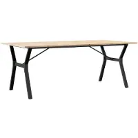 vidaXL Esstisch Y-Gestell 200x100x75cm Massivholz Kiefer und Stahl
