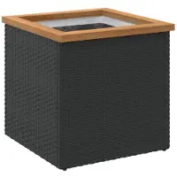 vidaXL Pflanzkübel Schwarz 40x40x40 cm Poly Rattan