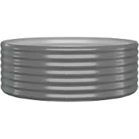 vidaXL Hochbeet Verzinkter Stahl 100x100x36 cm Grau