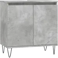 vidaXL Badschrank Betongrau 58 x 33 x 60 cm Holzwerkstoff