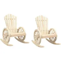 vidaXL Adirondack-Schaukelstühle 2 Stk. Massivholz Tanne