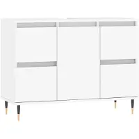 vidaXL Badschrank Weiß 80x33x60 cm Holzwerkstoff