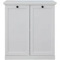 Ebuy24 Kommode in Weiß mit 2 Türen, Maße: 88 cm (H) x 41 cm (B) x 41 cm (T)