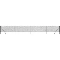vidaXL Maschendrahtzaun Anthrazit 1x10 m