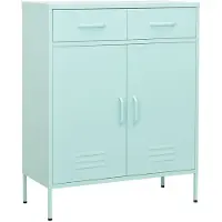 vidaXL Lagerschrank Minzgrün 80x35x101,5 cm Stahl