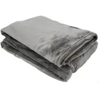 Merkloos Decke, grau, 220 x 180 x 0,5, Flanell einfach lee