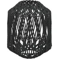 vidaXL Lampenschirm Schwarz Ø23x28 cm Eisen und Papier