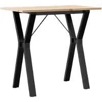 vidaXL Esstisch Y-Gestell 80x50x75 cm Massivholz Kiefer und Stahl