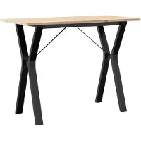 vidaXL Esstisch Y-Gestell 100x50x75 cm Massivholz Kiefer und Stahl