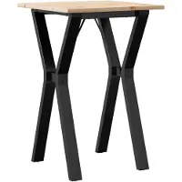 vidaXL Esstisch Y-Gestell 50x50x75 cm Massivholz Kiefer und Stahl