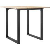 vidaXL Esstisch O-Gestell 90x90x75cm Massivholz Kiefer und Stahl