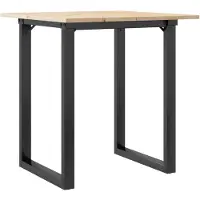 vidaXL Esstisch O-Gestell 70x70x75 cm Massivholz Kiefer und Stahl