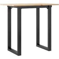 vidaXL Esstisch O-Gestell 80x50x75 cm Massivholz Kiefer und Stahl
