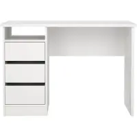 Ebuy24 FunctionPlus Schreibtisch 3 Schubladen weiß.
