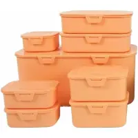 Migros Aufbewahrungsboxen für frische Lebensmittel – 8-teiliges Set – Pfirsich