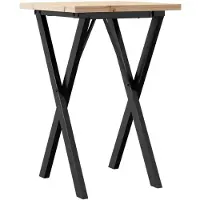 vidaXL Esstisch X-Gestell 50x50x75,5cm Massivholz Kiefer und Stahl