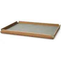 Lind DNA - Airy Teak Tablett Square L, Teak / Nupo light grey