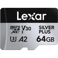 Lexar microSDXC Silver Plus UHS-I 64GB V30