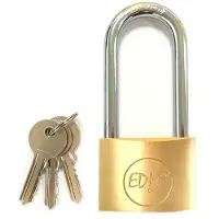 EDM Padlock 40x65 Mm With 3 Keys Golden