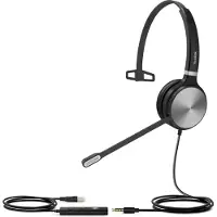 Yealink UH36 Mono Teams, Kabelgebunden, Büro/Callcenter, 20 - 20000 Hz, 120 g, Kopfhörer, Schwarz, Silber