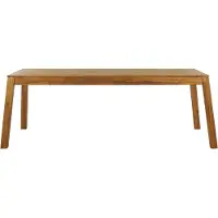Beliani Gartentisch Hellbraun Akazienholz rechteckig 210 x 90 cm Rustikaler Stil Terrasse Esszimmer Wohnzimmer Terrasse Möbel