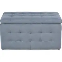 Beliani Bolian Hocker mit Schleier grau MICHIGAN