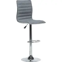 Beliani Trendy Barstuhl Grau Stoff höhenverstellbar Rückenlehne Minimalistisch