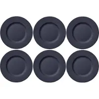 Villeroy & Boch Speiseteller "Speiseteller Manufacture Rock ø 27.0 cm 6er Set schwarz"