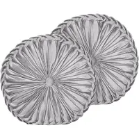 Beliani 2er-Set Dekokissen UDALA in Grau | Gr.: onesize