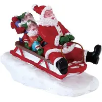 Lemax Weihnachtsfigur Sledding with santa (wit)