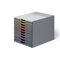 Durable Schubladenbox Varicolor, 10 Schübe, DIN C4, grau/anthrazit