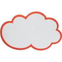 Franken Moderationskarten UMZ WG, 20 Stück, Wolke groß, weiß / rot, 37 x 62 cm